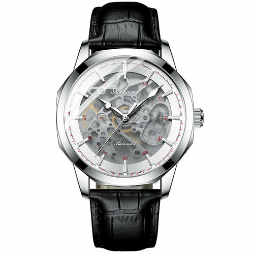 Automatic Skeleton Watch with Leather Strap – view 17