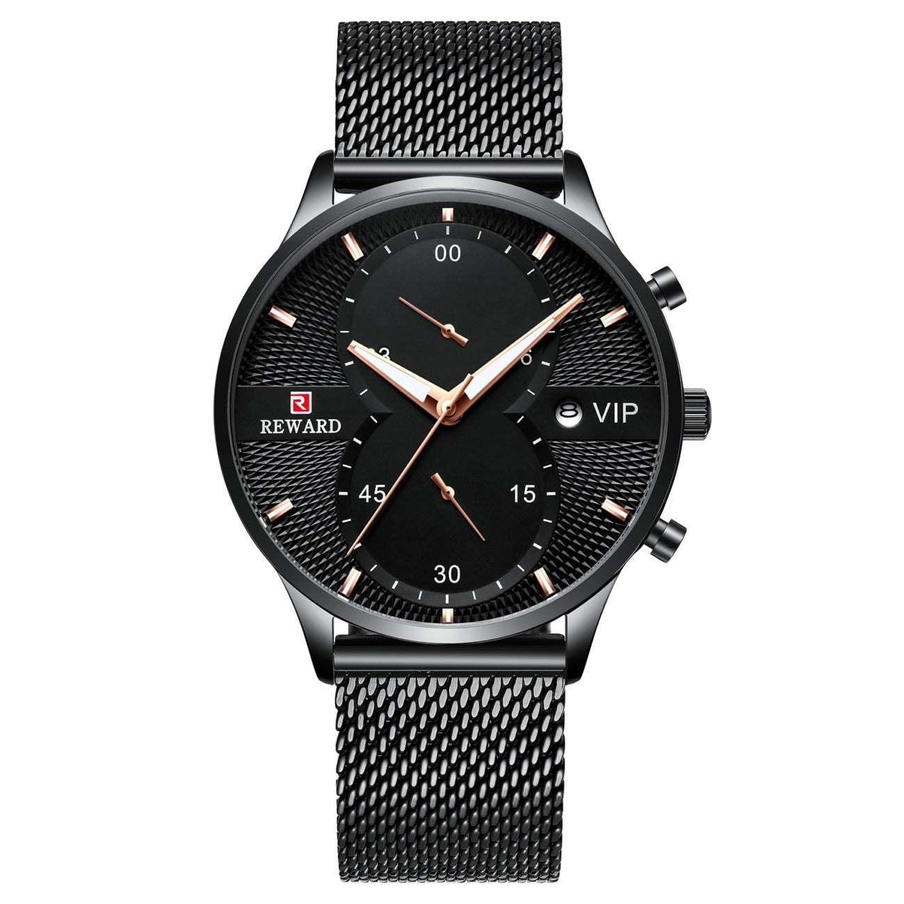 Stainless Steel Bracelet Quartz Calendar Watch, 45mm – view 3
