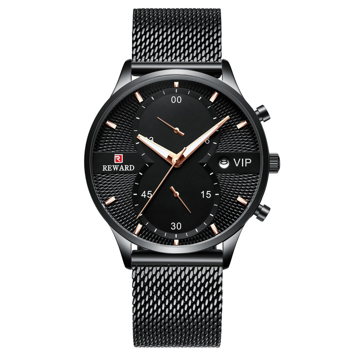 Stainless Steel Bracelet Quartz Calendar Watch, 45mm – view 3