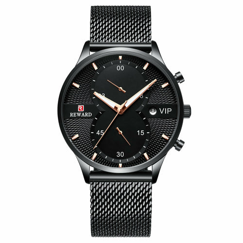 Stainless Steel Bracelet Quartz Calendar Watch, 45mm – view 10