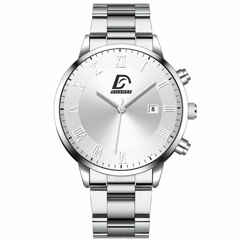 Stainless Steel Slim Calendar Watch, 9mm – view 14