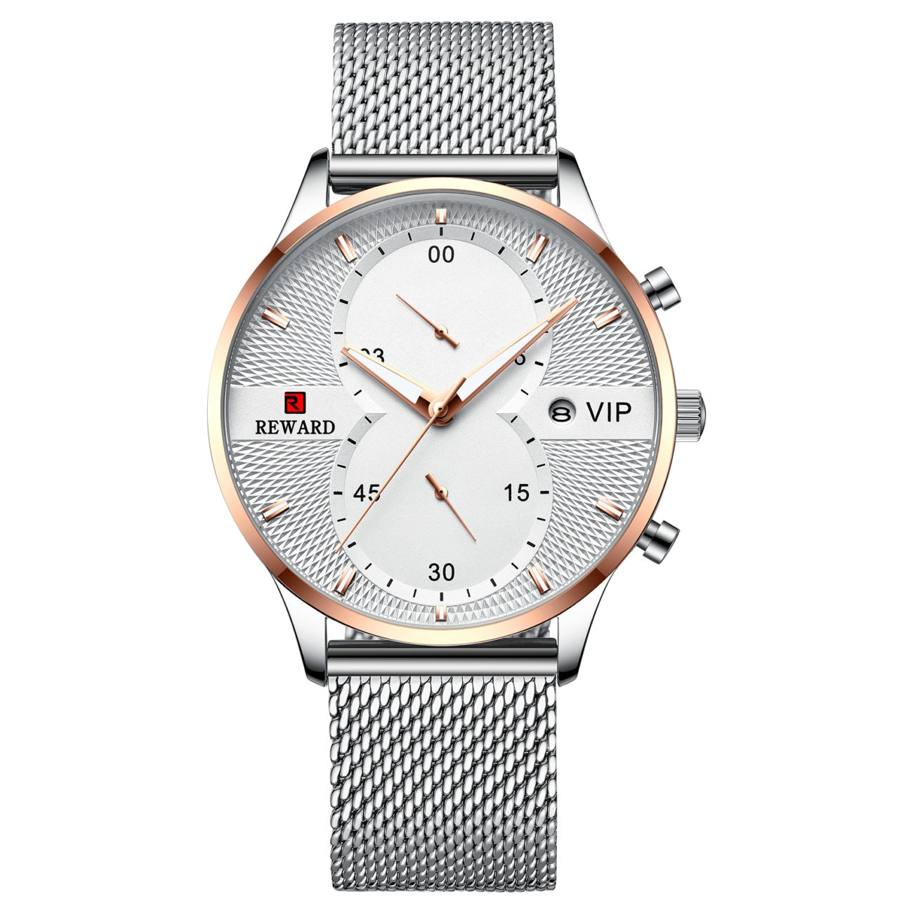 Stainless Steel Bracelet Quartz Calendar Watch, 45mm – view 4