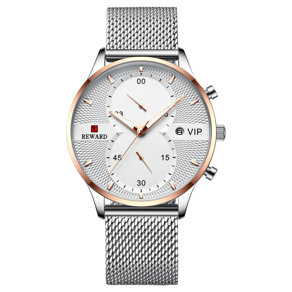 Stainless Steel Bracelet Quartz Calendar Watch, 45mm – view 4