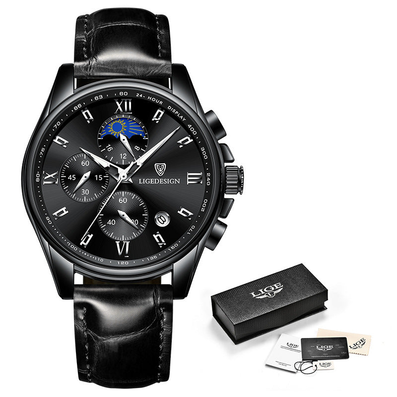 Three-Subdial Quartz Watch with Date Window – view 4