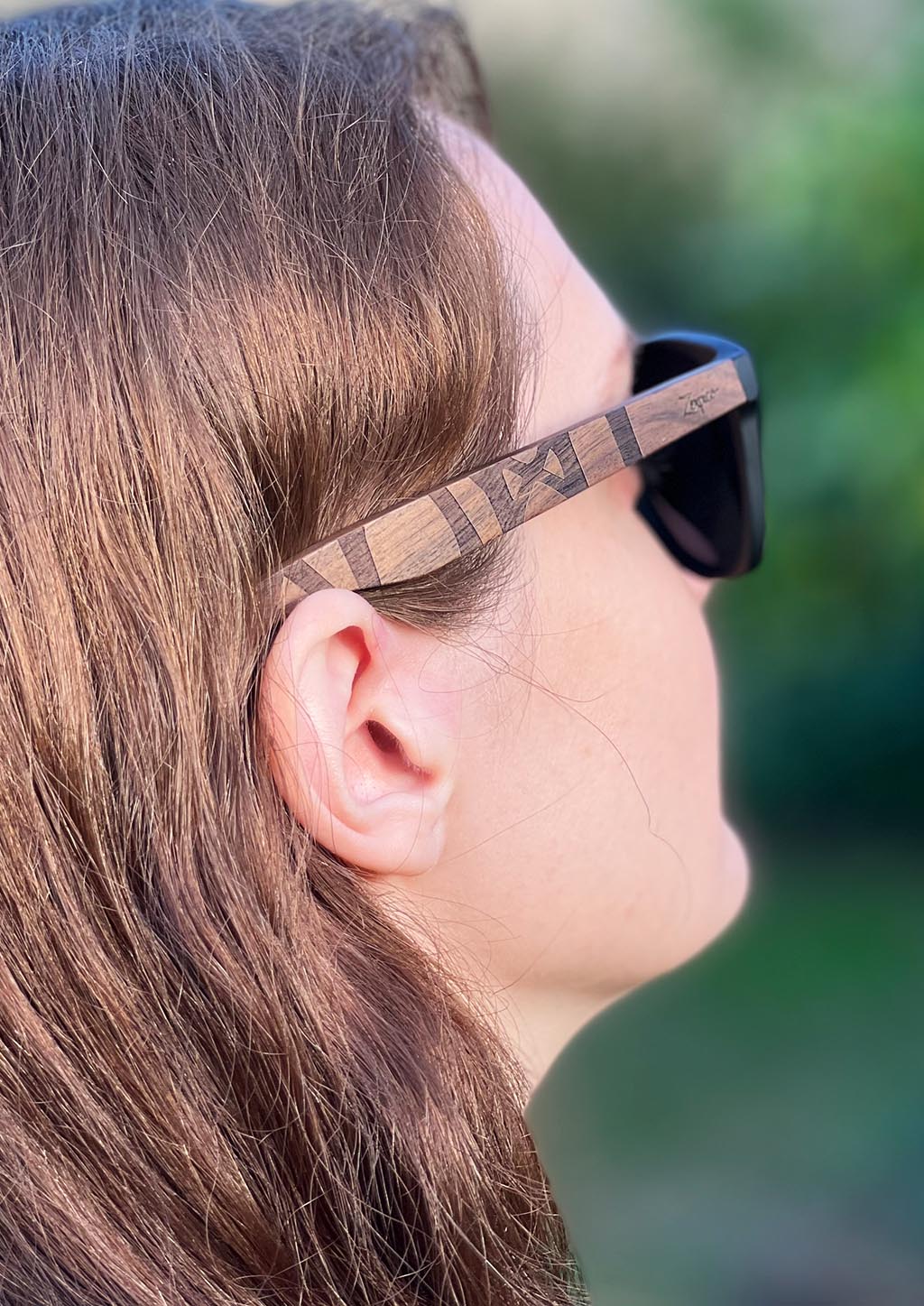 Viking Rune Engraved Wooden Sunglasses – view 3
