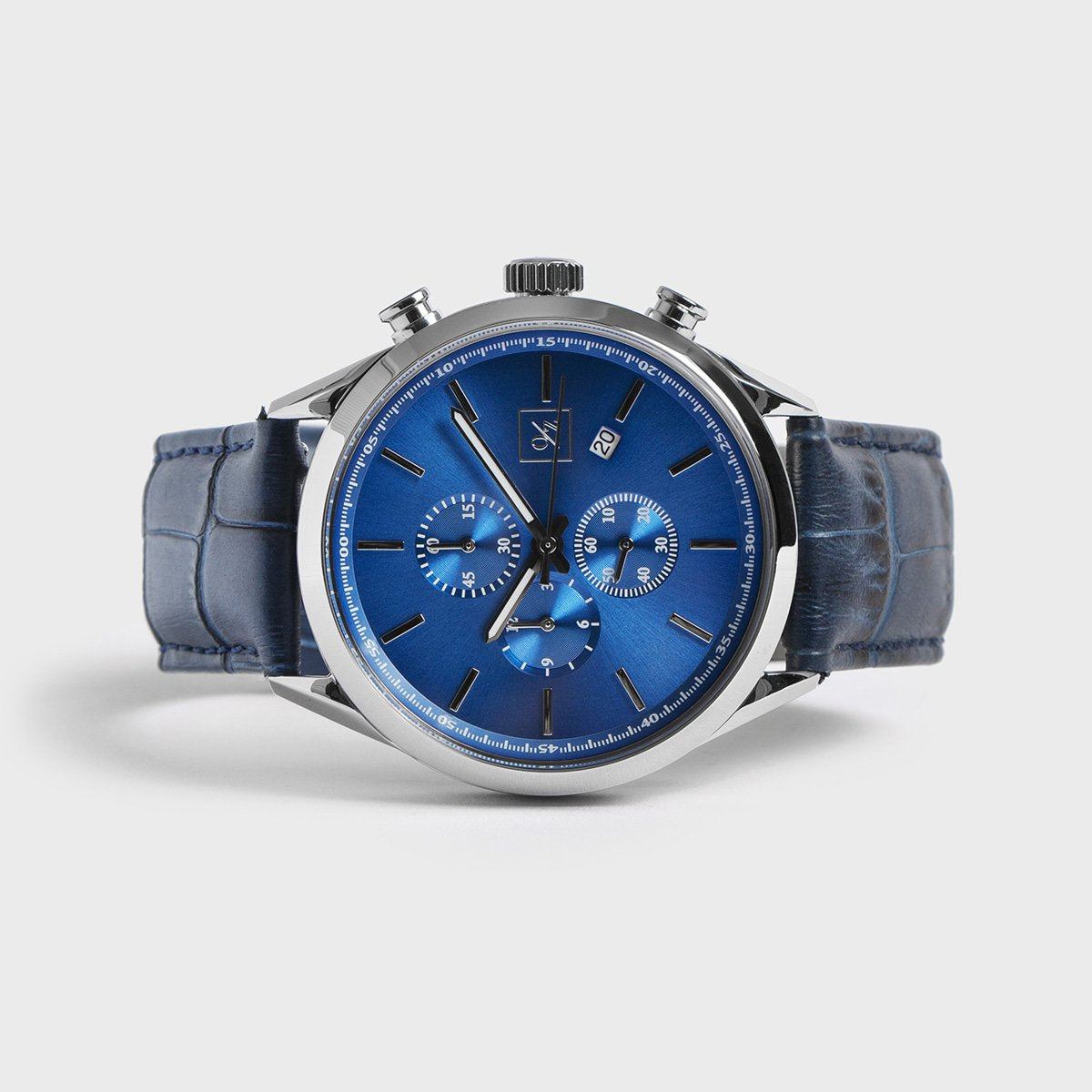 Japanese Quartz Chronograph Watch with Leather Strap – view 8