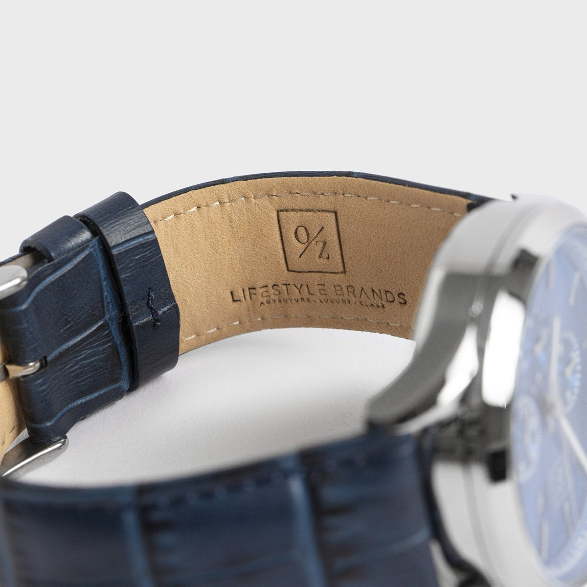 Japanese Quartz Chronograph Watch with Leather Strap – view 9