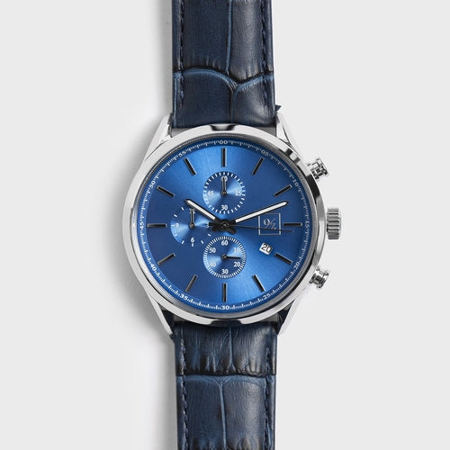 Japanese Quartz Chronograph Watch with Leather Strap – view 19