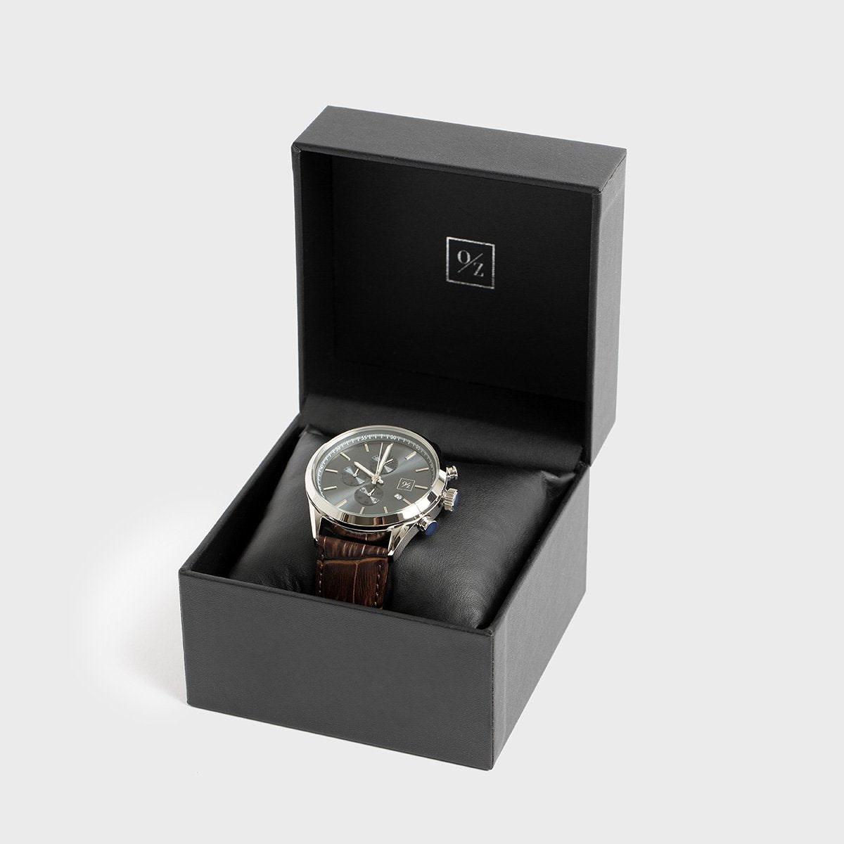 Japanese Quartz Chronograph Watch with Leather Strap – view 18