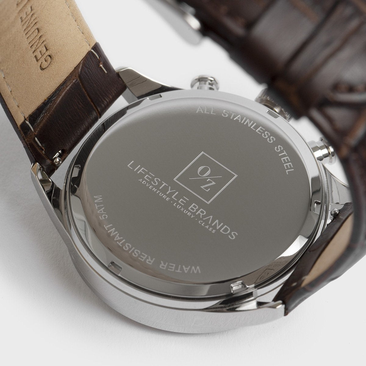 Japanese Quartz Chronograph Watch with Leather Strap – view 16