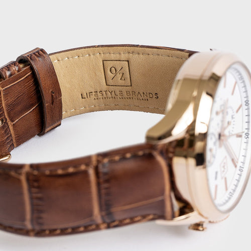Japanese Quartz Chronograph Watch with Leather Strap – view 2
