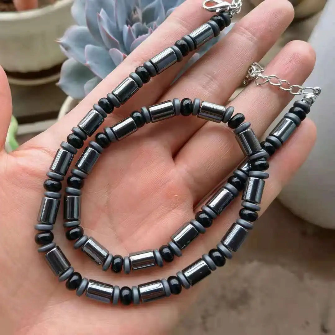 Tiger Eye and Black Onyx Beaded Choker Necklace – view 22
