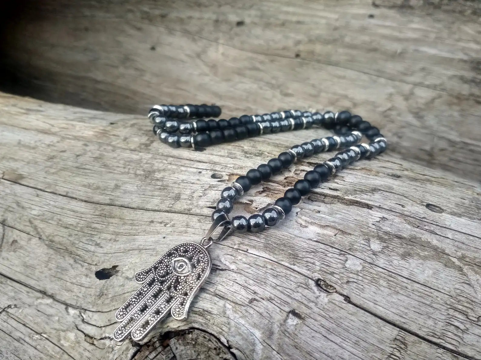 Tiger Eye and Black Onyx Beaded Choker Necklace – view 31
