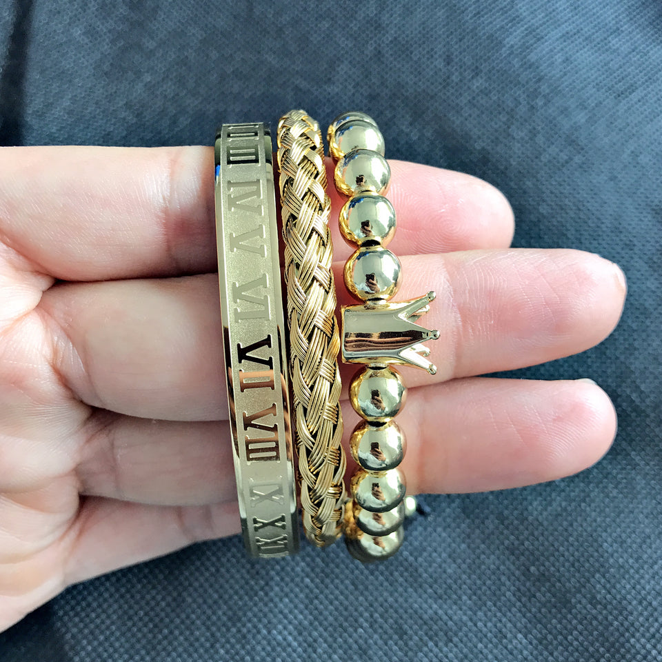 Royal Roman Bangle Set (3-Piece) – view 27