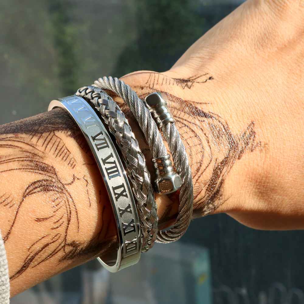 Royal Roman Bangle Set (3-Piece) – view 5