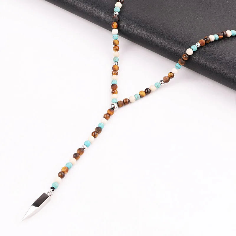 Matte Onyx Beaded Pendant Necklace – view 5