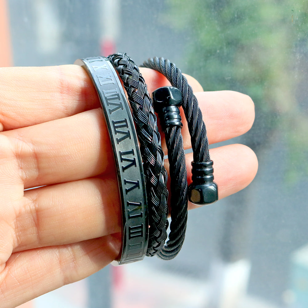 Royal Roman Bangle Set (3-Piece) – view 4