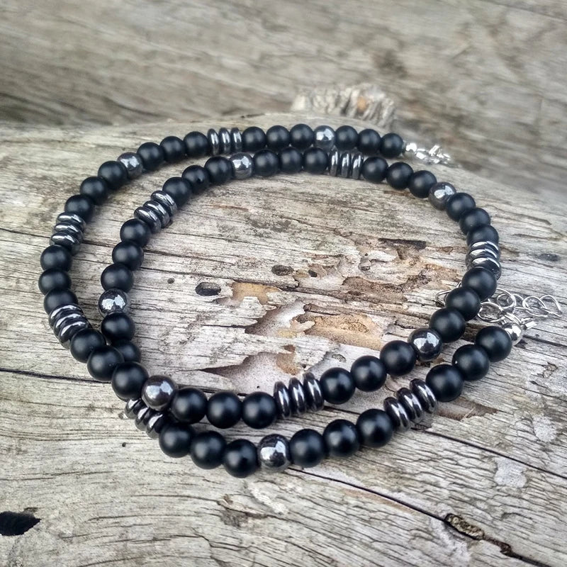 Tiger Eye and Black Onyx Beaded Choker Necklace – view 37