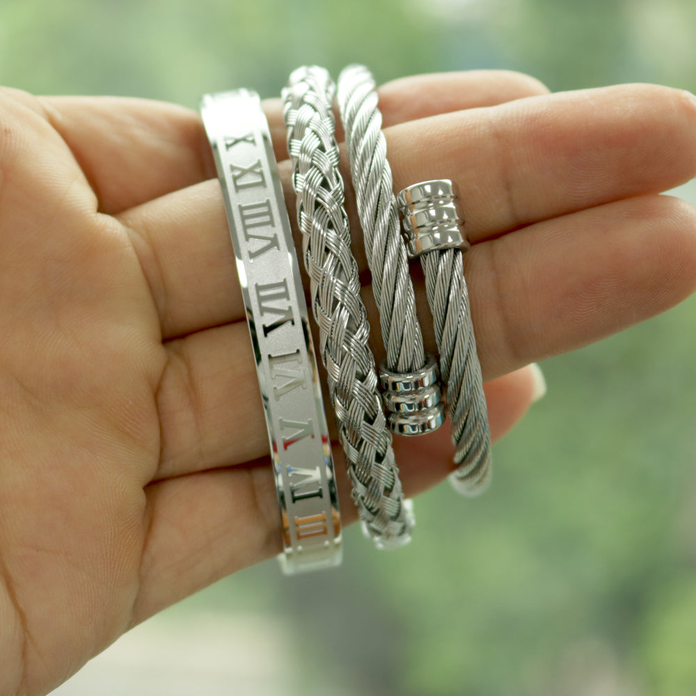Royal Roman Bangle Set (3-Piece) – view 11