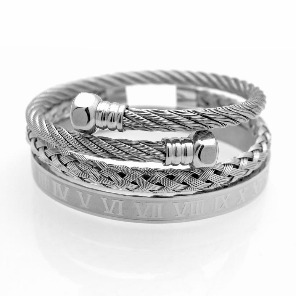 Royal Roman Bangle Set (3-Piece) – view 8