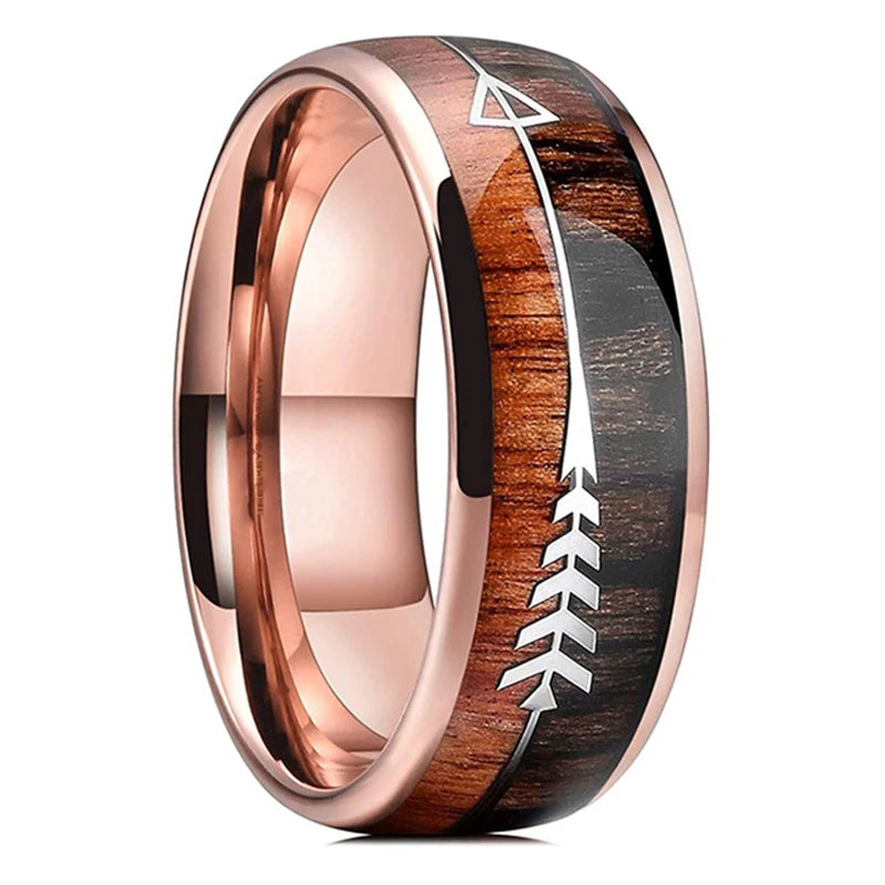 Abalone Shell Inlay Domed Ring – view 18