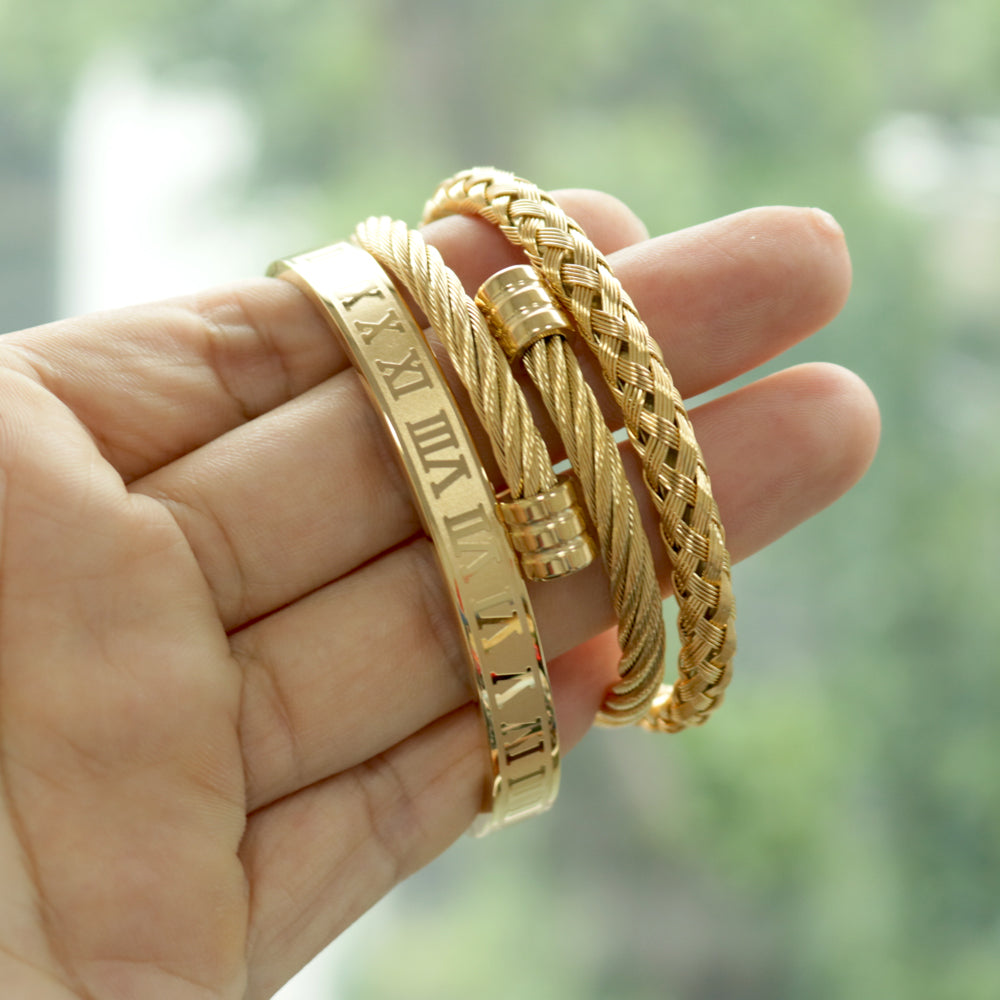 Royal Roman Bangle Set (3-Piece) – view 10