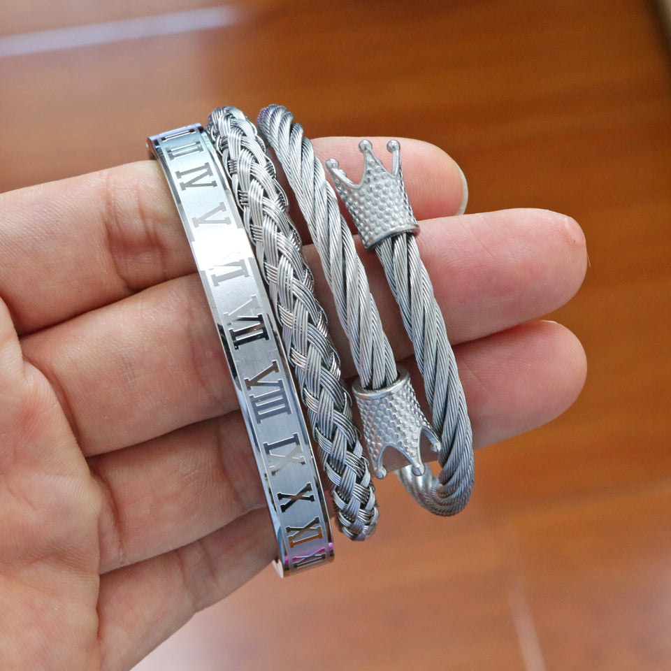 Royal Roman Bangle Set (3-Piece) – view 19