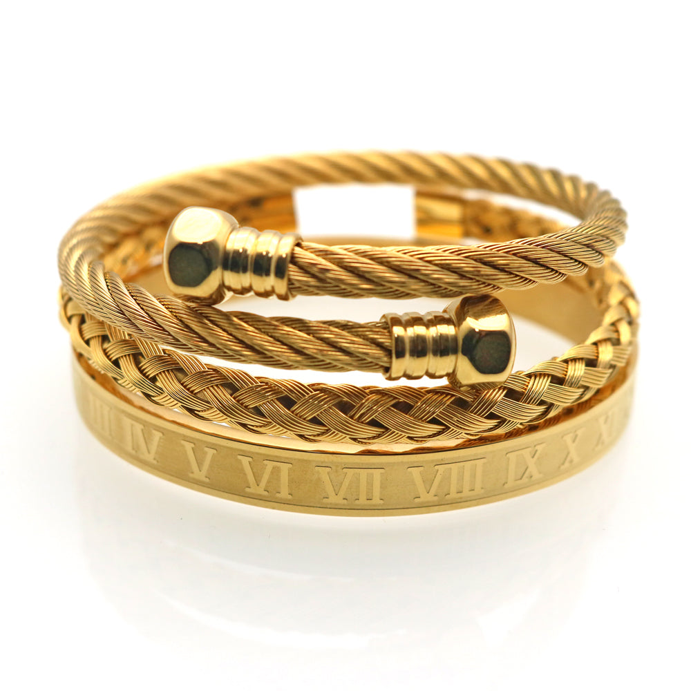 Royal Roman Bangle Set (3-Piece) – view 9