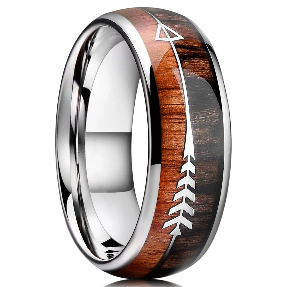 Abalone Shell Inlay Domed Ring – view 19