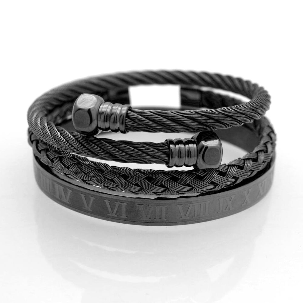 Royal Roman Bangle Set (3-Piece) – view 7