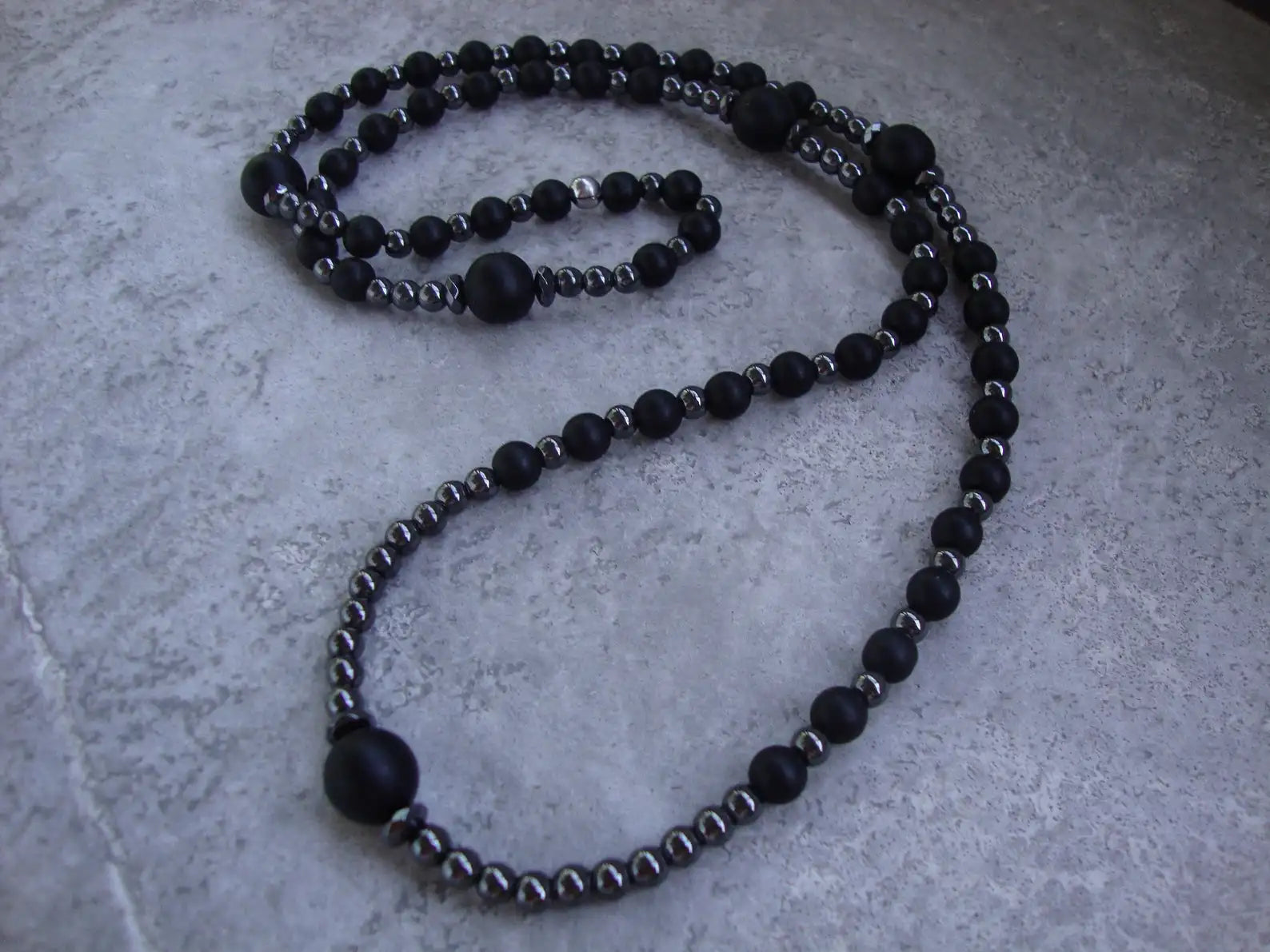Tiger Eye and Black Onyx Beaded Choker Necklace – view 16