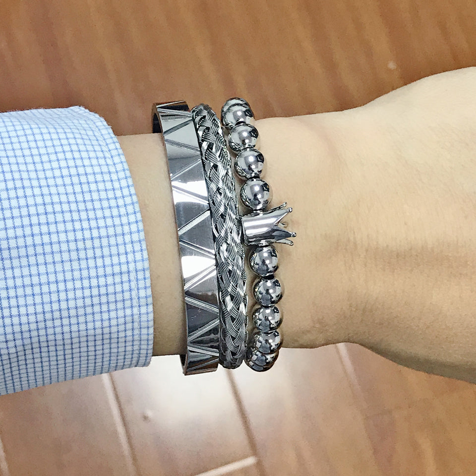 Royal Roman Bangle Set (3-Piece) – view 22