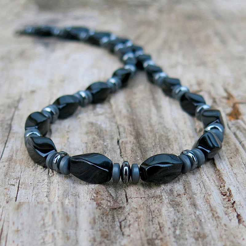 Tiger Eye and Black Onyx Beaded Choker Necklace – view 30