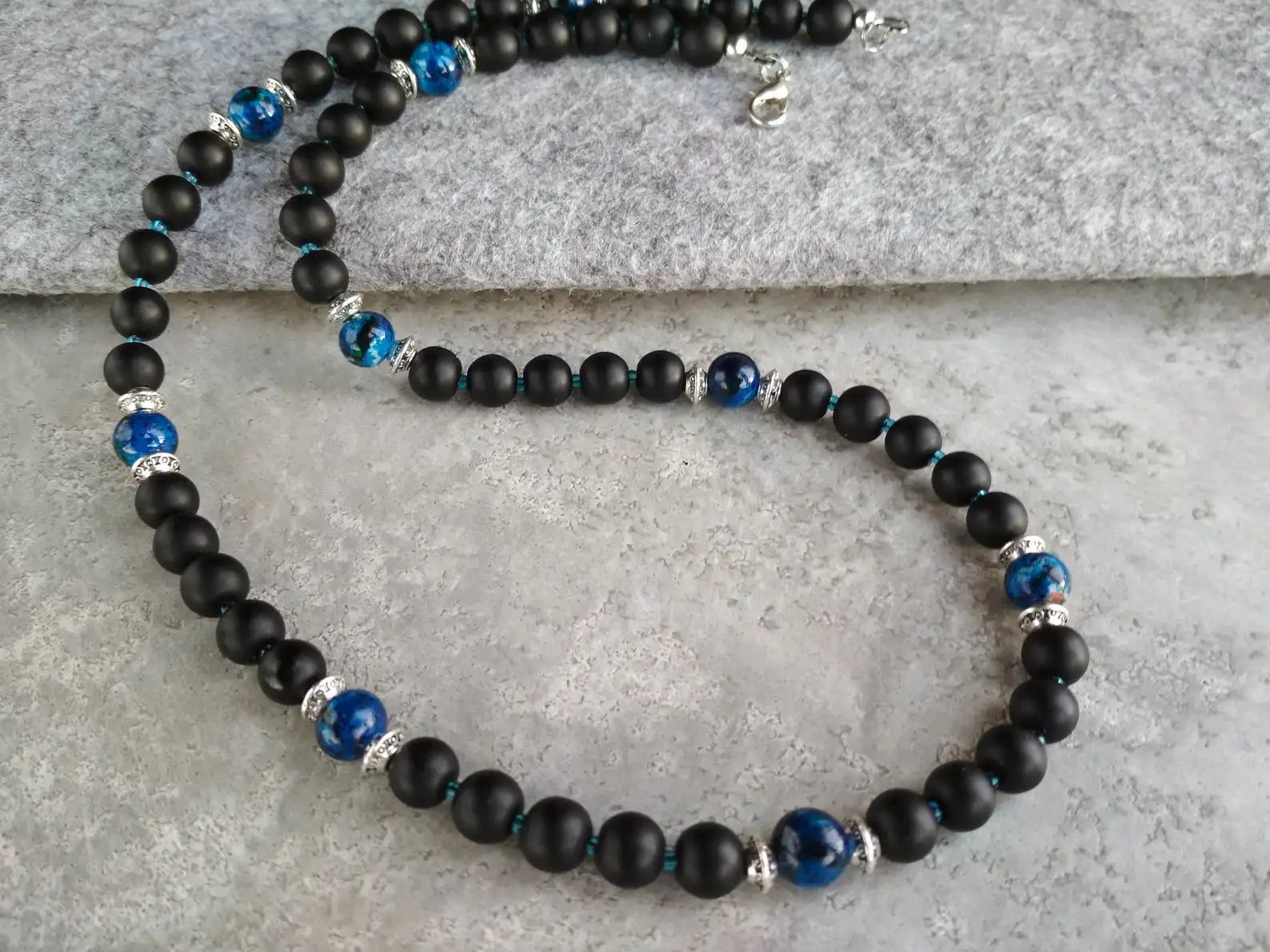 Tiger Eye and Black Onyx Beaded Choker Necklace – view 15