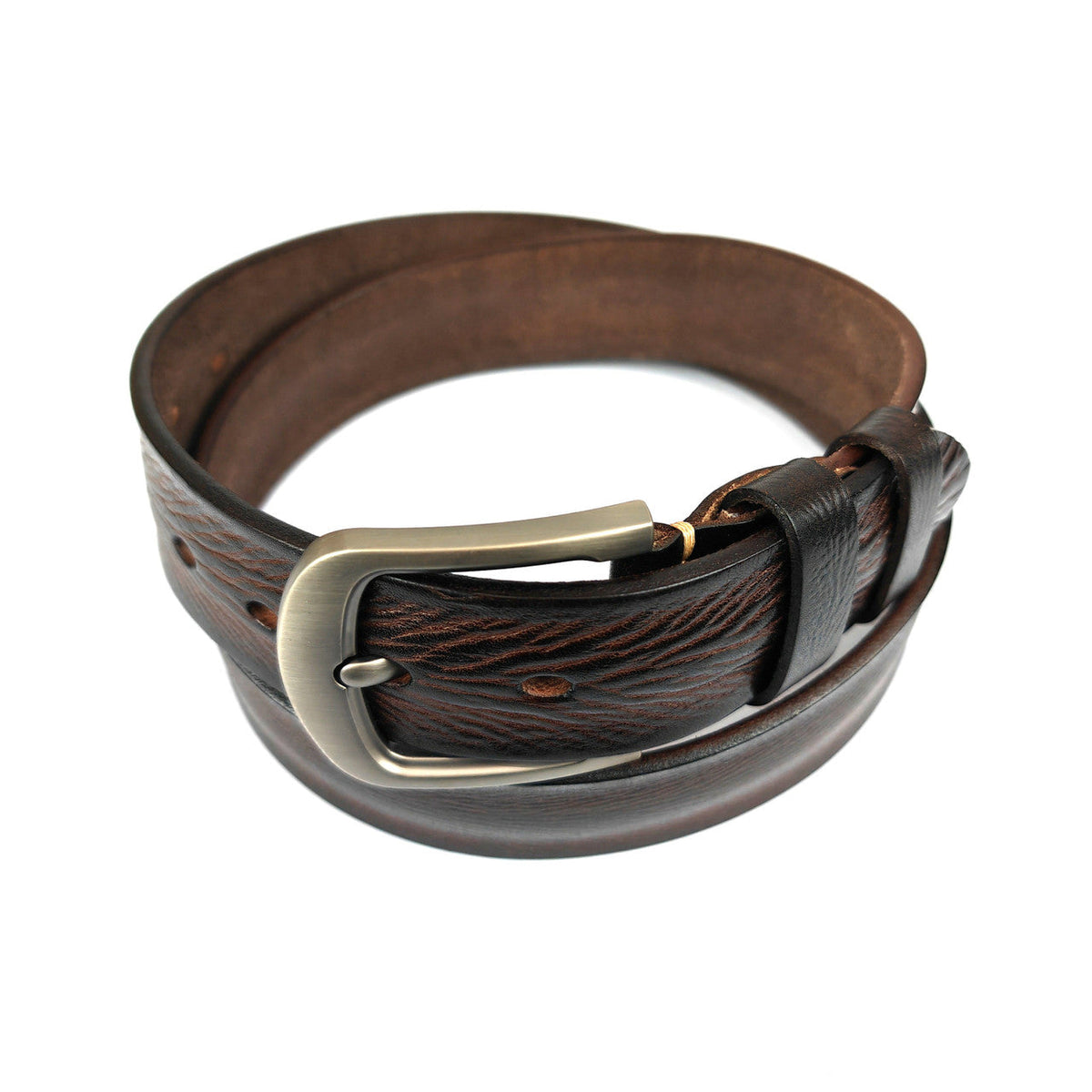 Classic Dark Brown Genuine Leather Belt