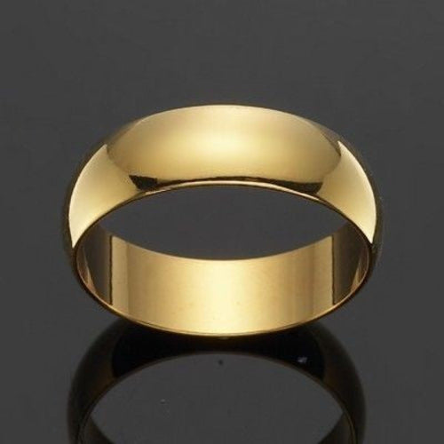 18ct Gold-Plated Brass Band Ring, 6mm – view 3