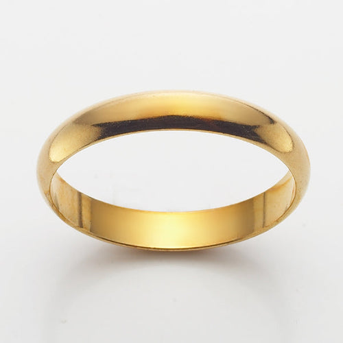 18ct Gold-Plated Brass Band Ring, 4mm – view 4