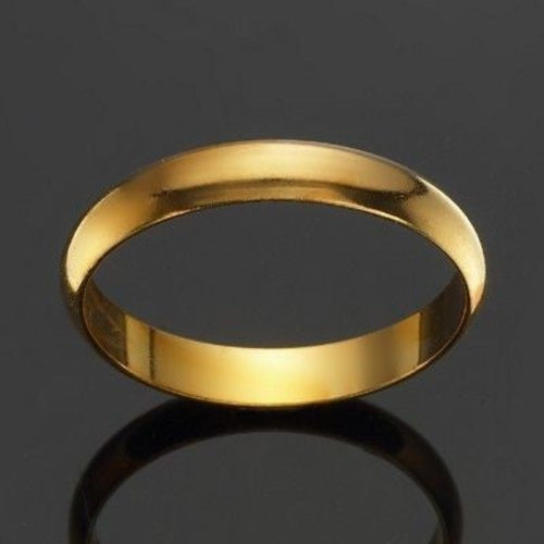 18ct Gold-Plated Brass Band Ring, 4mm – view 3