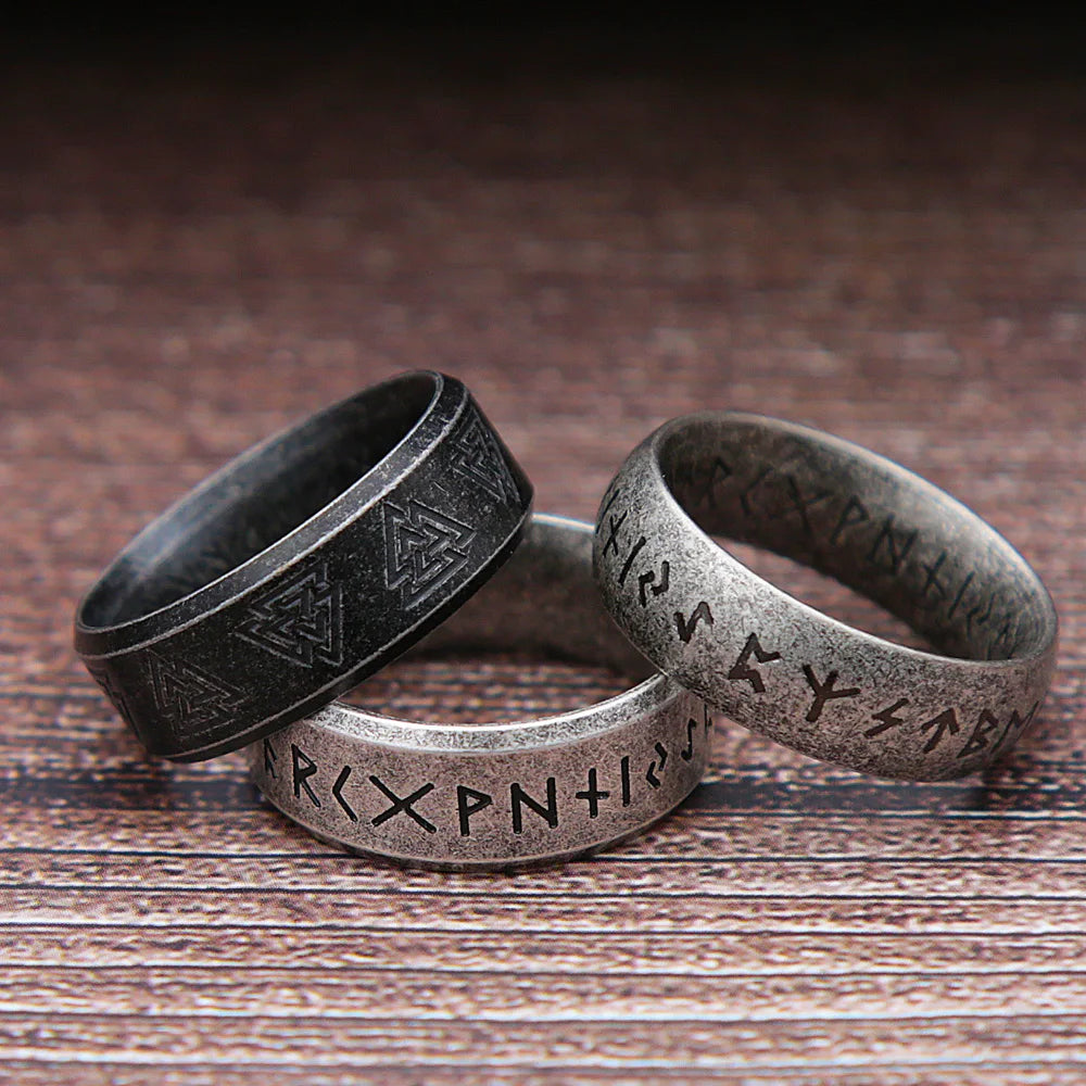 316L Stainless Steel Viking Rune Ring – view 3