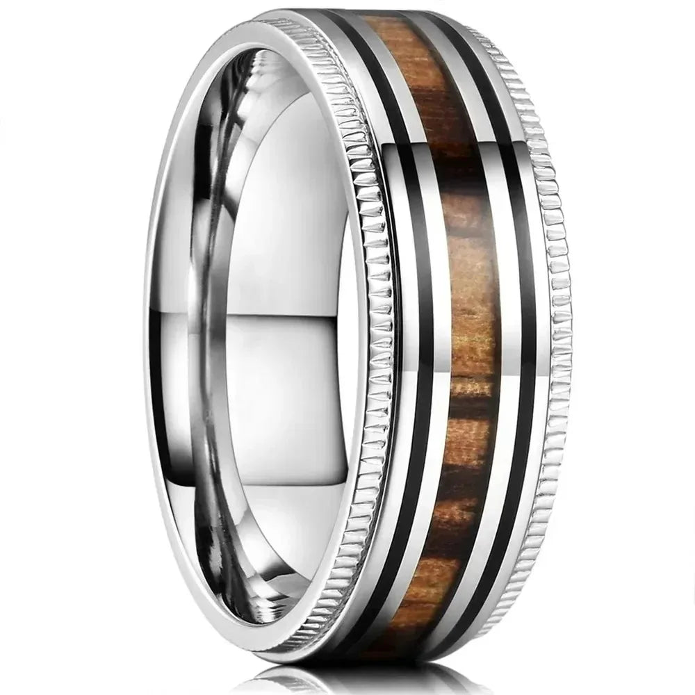 Abalone Shell Inlay Domed Ring – view 8