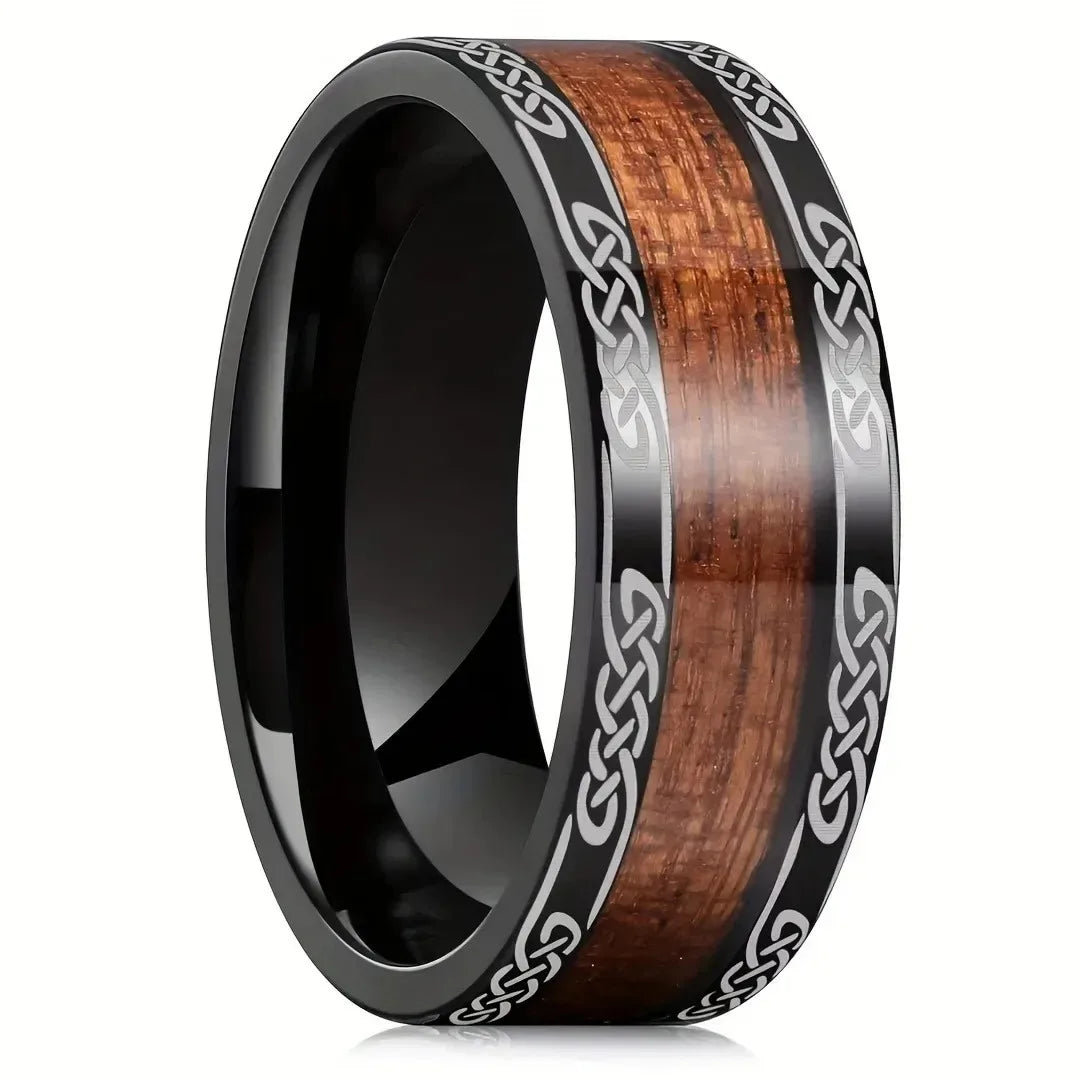 Abalone Shell Inlay Domed Ring – view 11