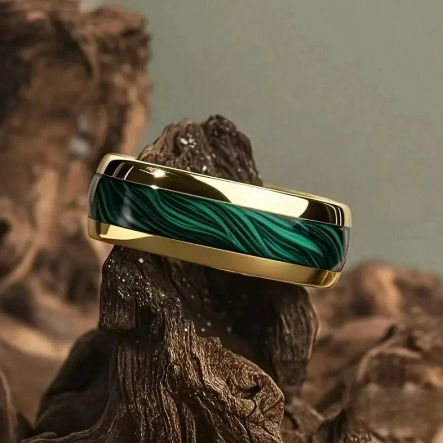 Abalone Shell Inlay Domed Ring – view 3