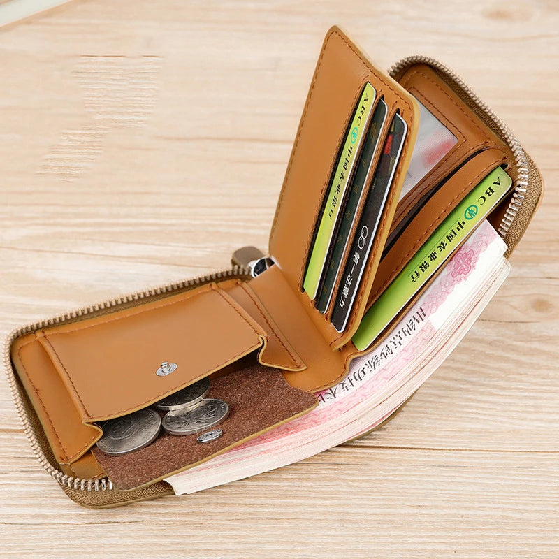 Leather Zip Wallet with Coin Pocket – view 4