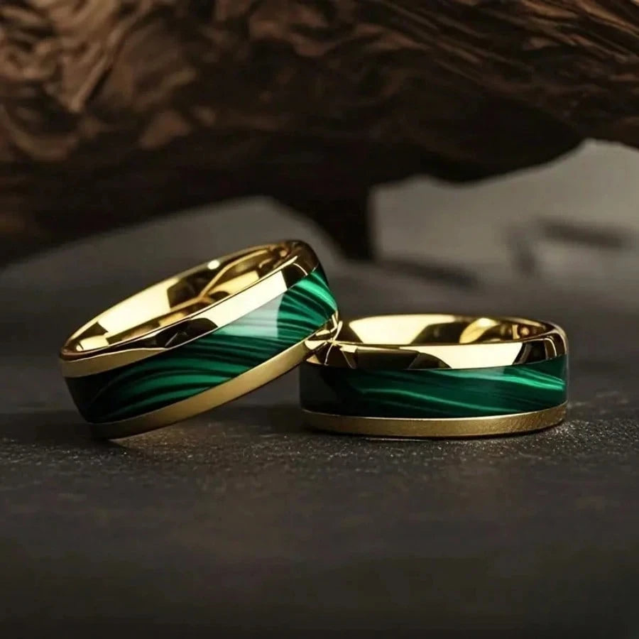 Abalone Shell Inlay Domed Ring – view 2