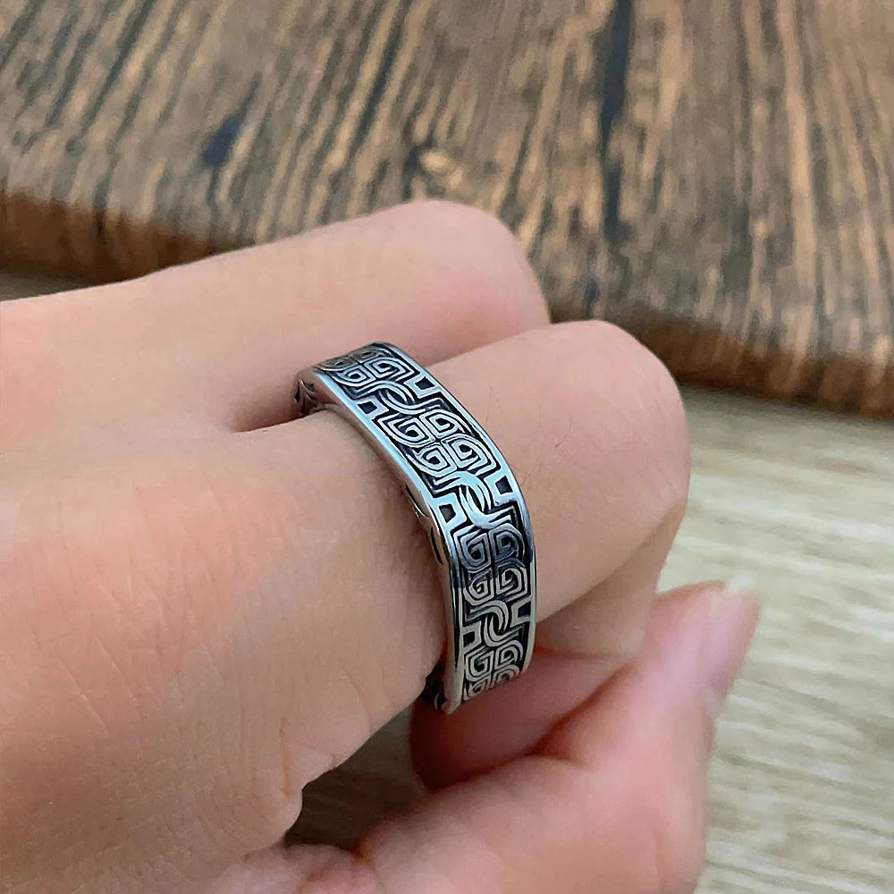 Stainless Steel Viking Celtic Ring – view 5