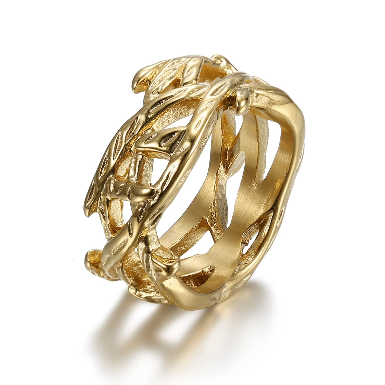 Viking Symbols Woven Stainless Steel Ring – view 13