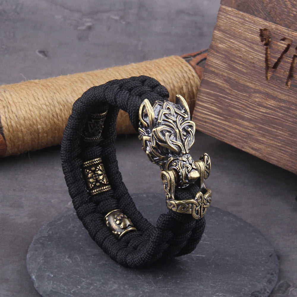 Viking Wolf Cord Bracelet – view 8