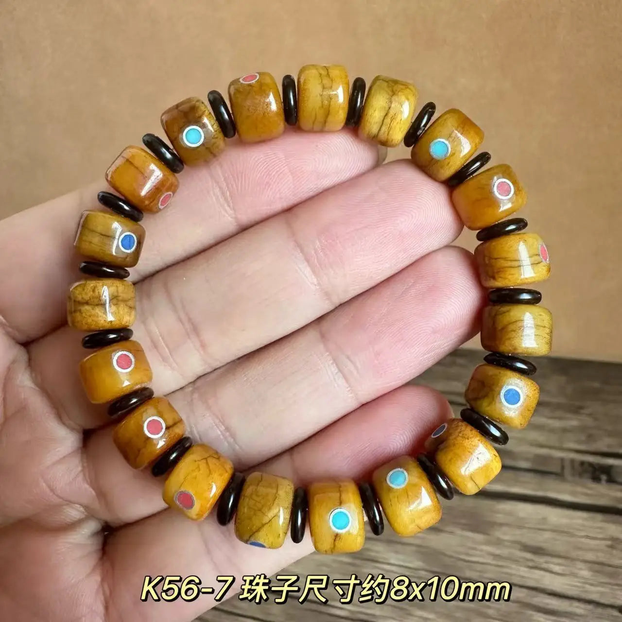 Tibetan-Style Bone Bead Bracelet – view 11