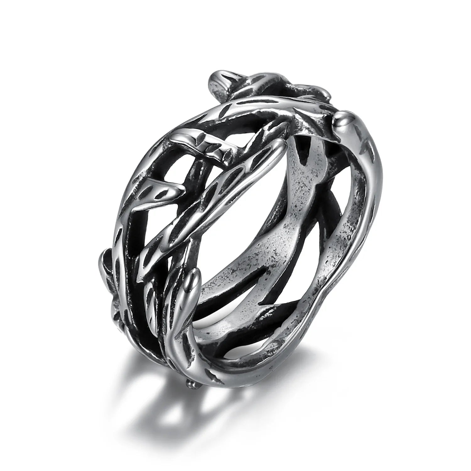Viking Symbols Woven Stainless Steel Ring – view 12
