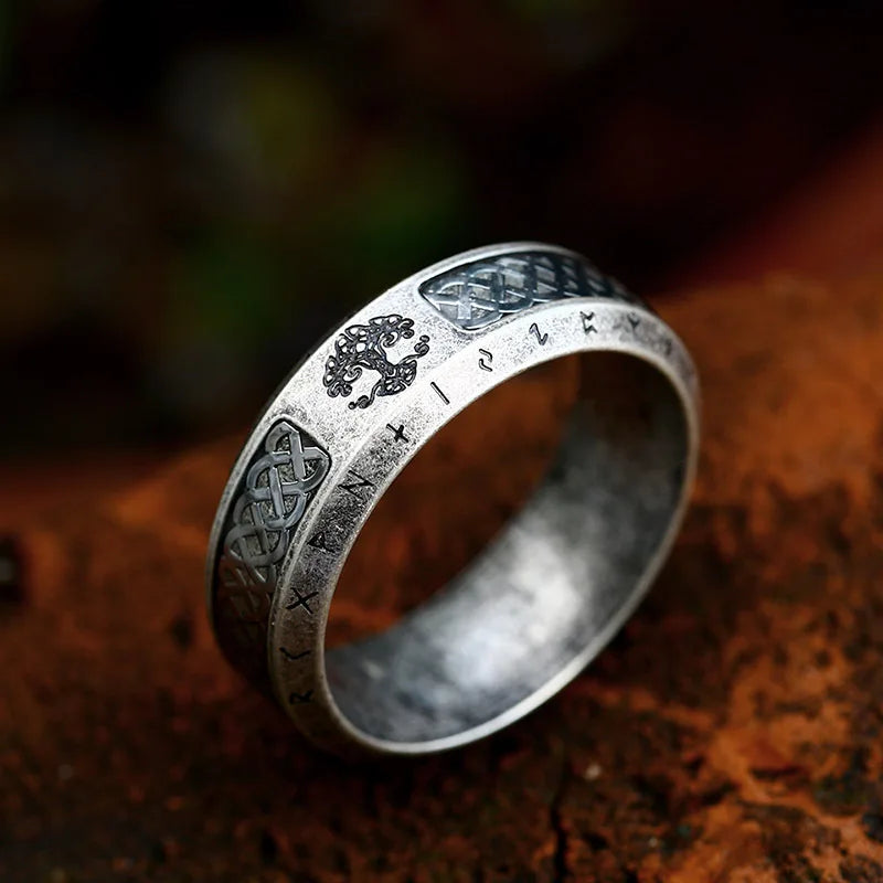 Stainless Steel Viking Celtic Ring – view 6